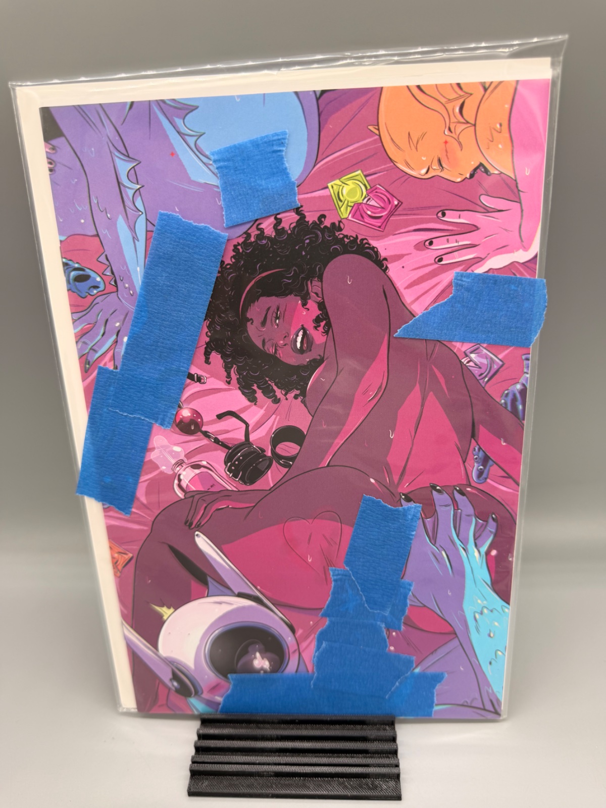 MONEY SHOT THE F* OFFS #2 (OF 5) CVR H LUANA VECCHIO NSFW BLACK BAG FULL ART VAR (MR) — Actual book · photo 2